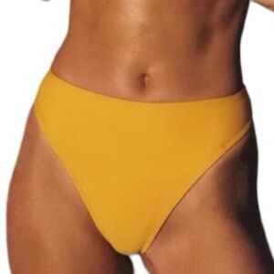 Faithfull The Brand Dylla Bikini Bottoms Women's US 4 Sun Orange Yellow NWT,